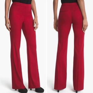 White House Black Market The Flare Pants Red Rose size 10